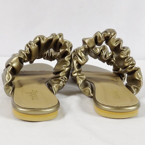 Mod X Gathered Strap Sandals Metallic Gold - Picture 5 of 8